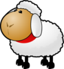 Fuzzy Cartoon Sheep Clip Art